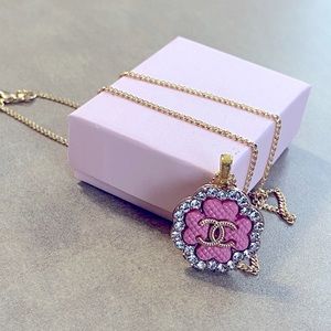 Authentic CHANEL Upcycled Button w/18k Gold Plated Necklace